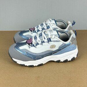 Skechers Work Slip Resistant Alloy Toe Athletic Shoes Womens 7 Blue White